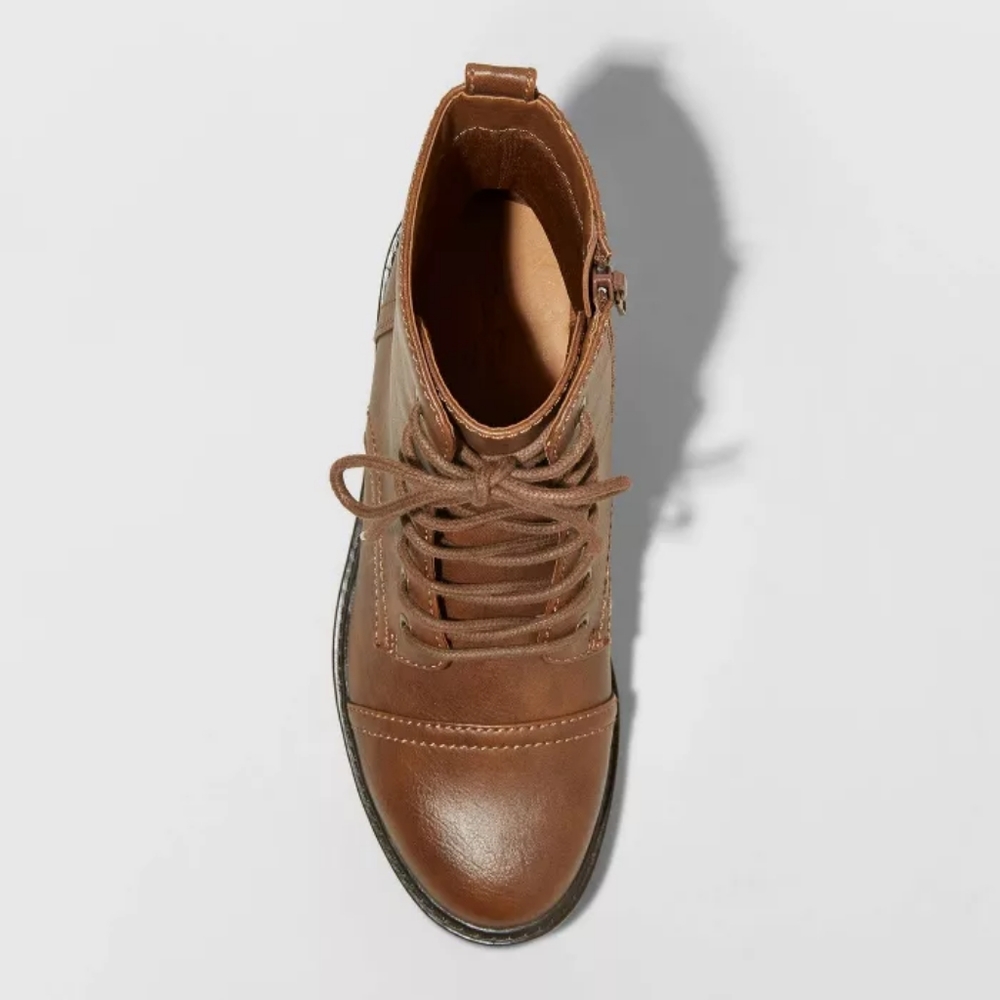 Women's Kamryn Faux leather Combat boot - Picture 3 of 3